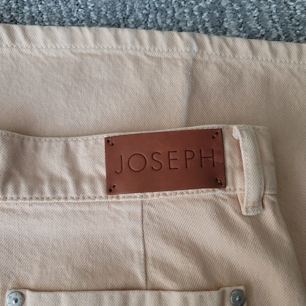 Joseph Brompton Wide Leg High Rise Jeans In Apricot Size 28